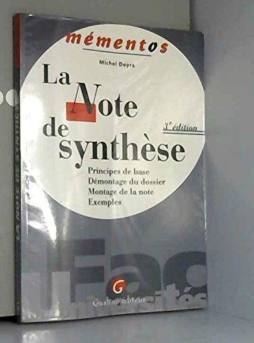 la note de synthese