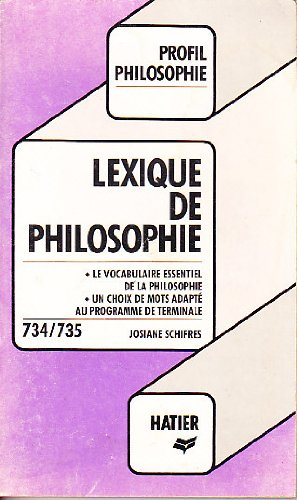 lexique de philosophie (profil philosophie)