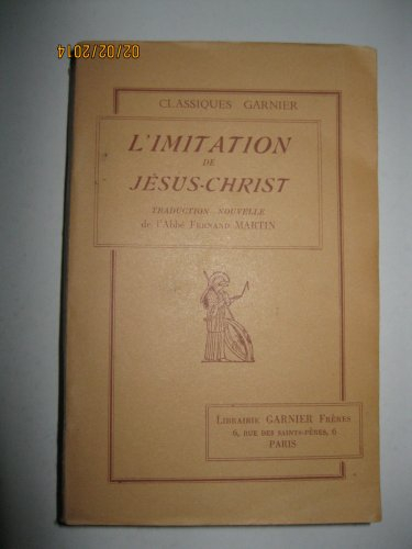 l'imitation de jesus-christ, traduction nouvelle