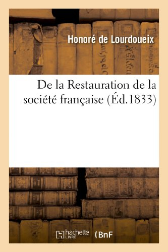 De la Restauration de la société française