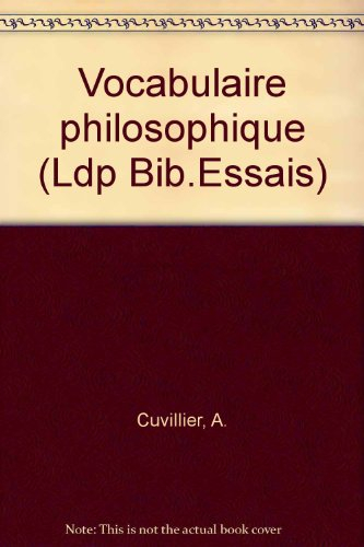 Vocabulaire philosophique