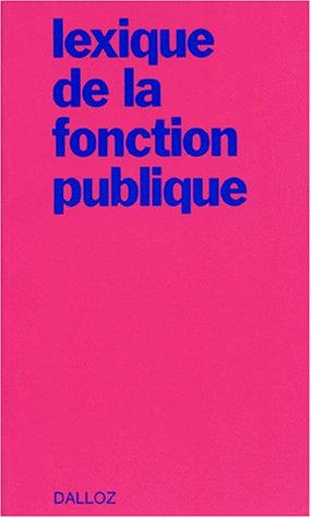 lexique de la fonction publique