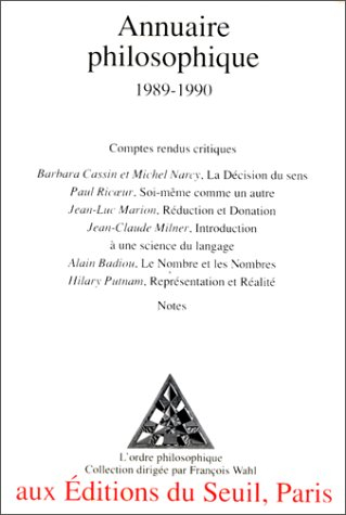 Annuaire philosophique : 1989-1990