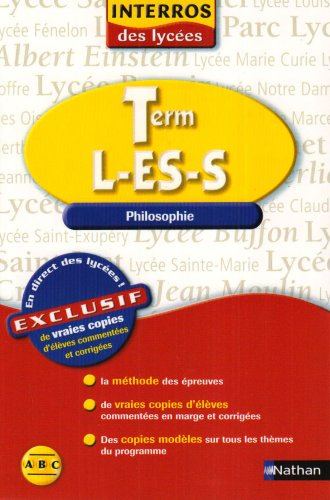 Philosophie terminales L, ES, S : les vraies copies des lycées : conforme au nouveau programme 2003