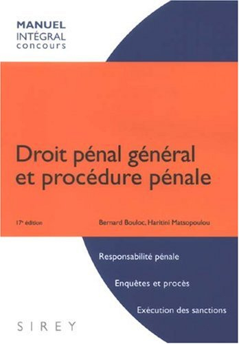 Droit pénal général et procédure pénale