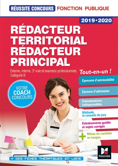 Rédacteur territorial, rédacteur principal 2019-2020 : concours externe, interne, 3e voie et examens