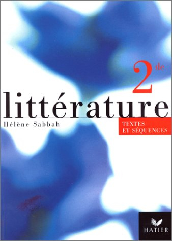 manuel de littérature, 2nde