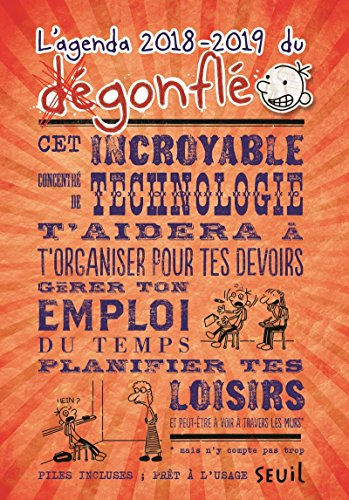 L'agenda 2018-2019 du dégonflé