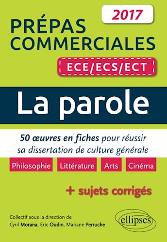 La parole : 50 oeuvres en fiches pour réussir sa dissertation de culture générale : prépas commercia
