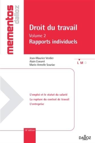 Droit du travail. Vol. 2. Rapports individuels