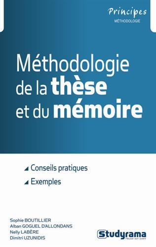 Méthodologie de la thèse et du mémoire