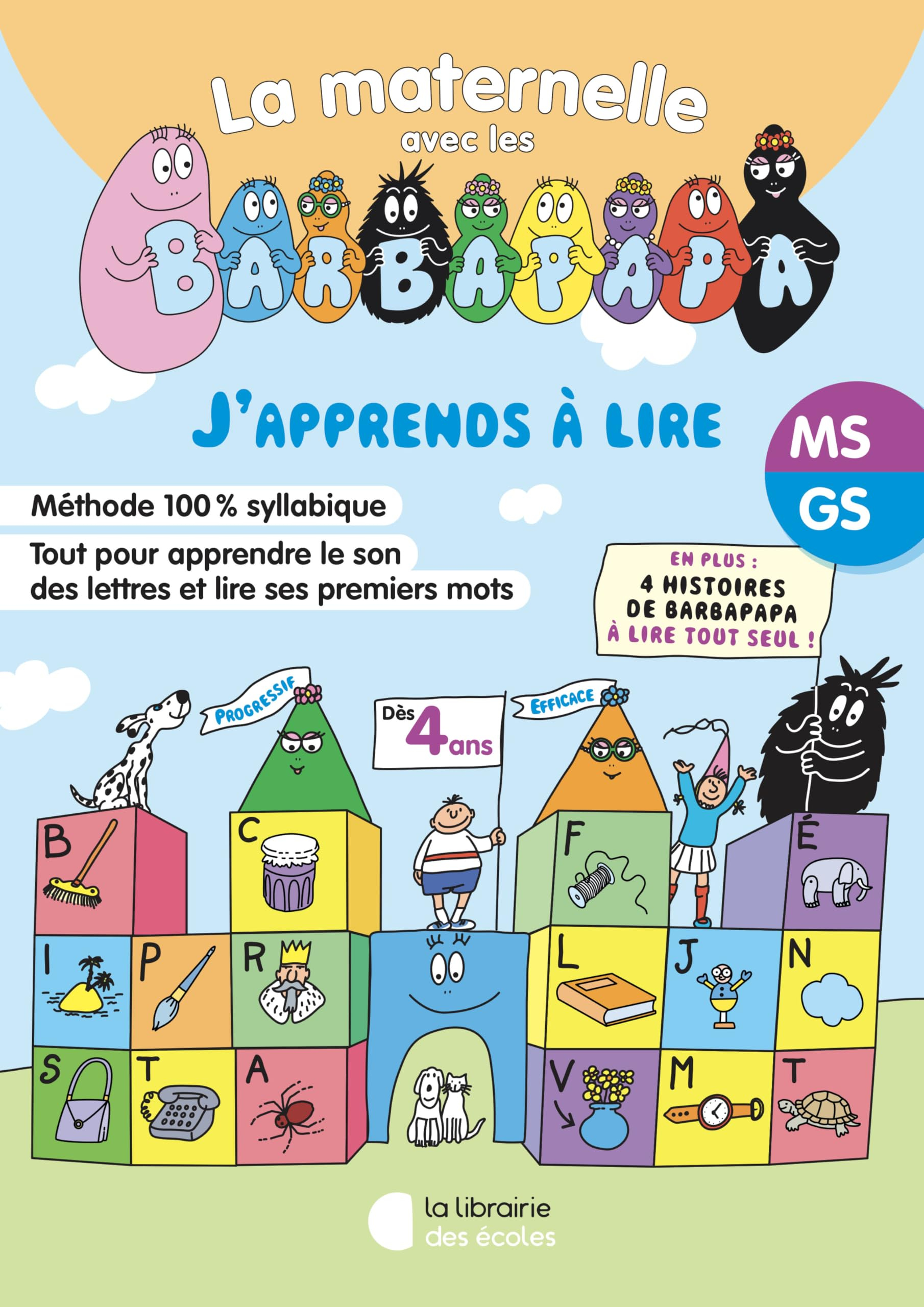 La maternelle avec les Barbapapa : j'apprends à lire, MS, GS
