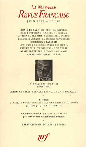Nouvelle revue française, n° 582