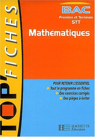 Mathématiques, bac STT première et terminale