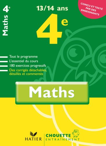 Mathématiques 4e, 13-14 ans