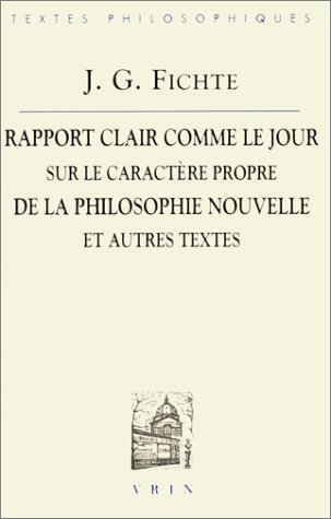 Rapport clair comme le jour adressé au grand public sur le caractère propre de la philosophie nouvel
