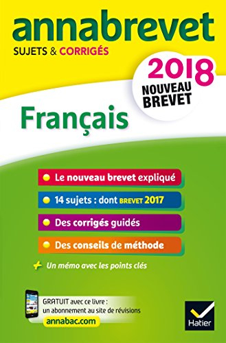 Français : nouveau brevet 2018