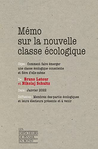 Mémo sur la nouvelle classe écologique : comment faire émerger une classe écologique consciente et f