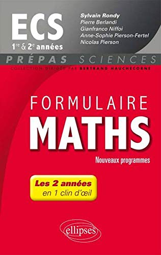 Formulaire maths ECS 1re et 2e années