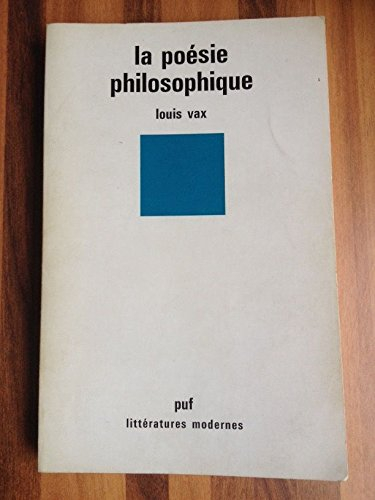 La Poésie philosophique