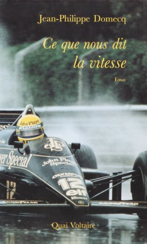 ce que nous dit la vitesse : essai