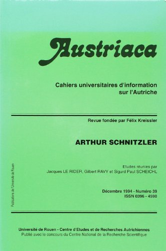 Austriaca, n° 39. Arthur Schnitzler