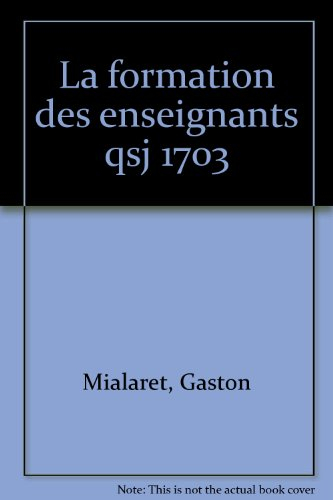 la formation des enseignants