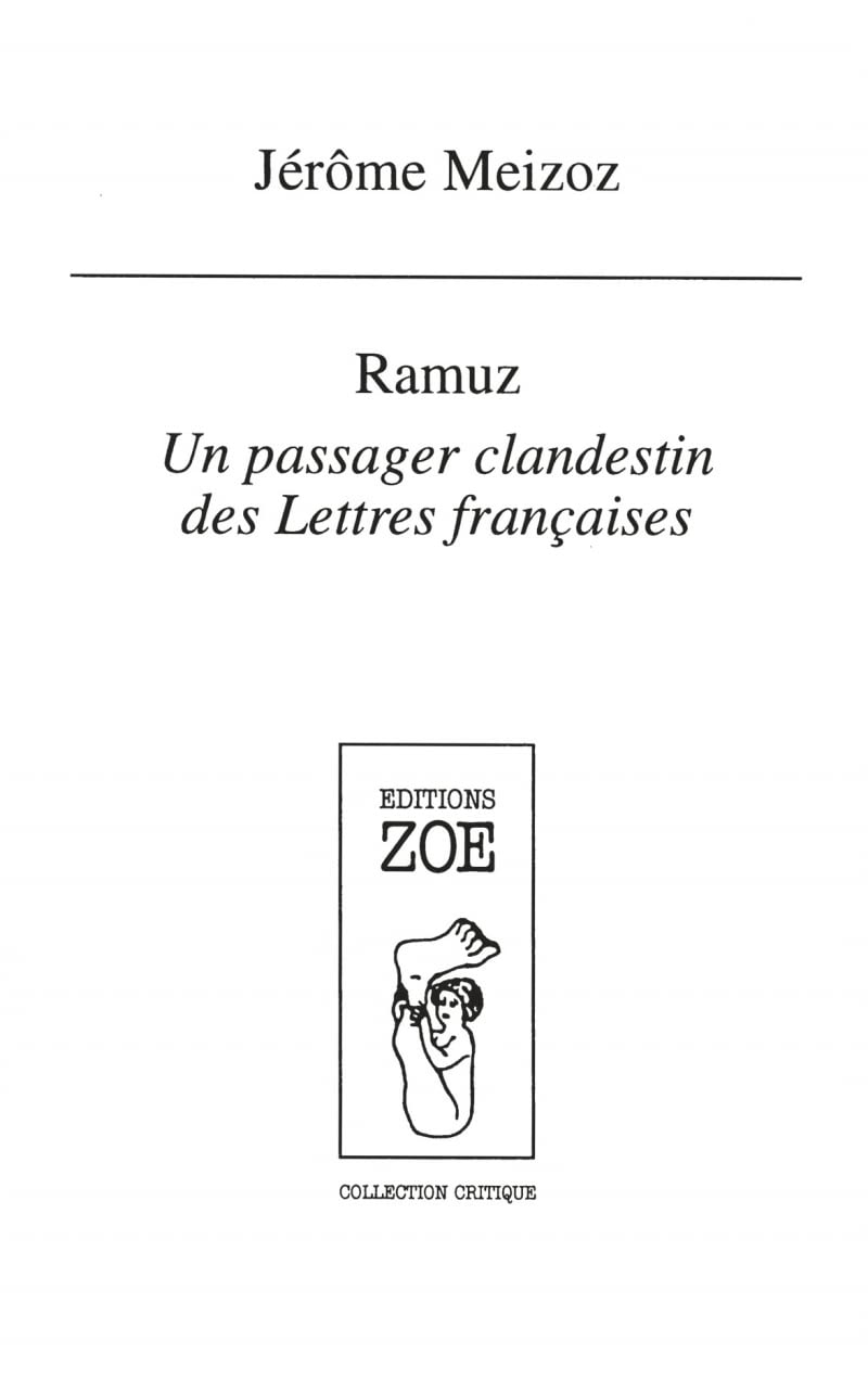 Ramuz : un passager clandestin des lettres françaises