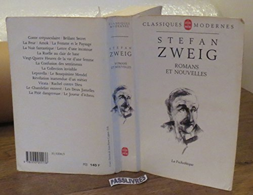 Stefan Zweig. Vol. 1. Romans et nouvelles