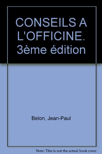 Conseils à l'officine