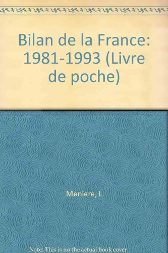Bilan de la France : 1981-1993