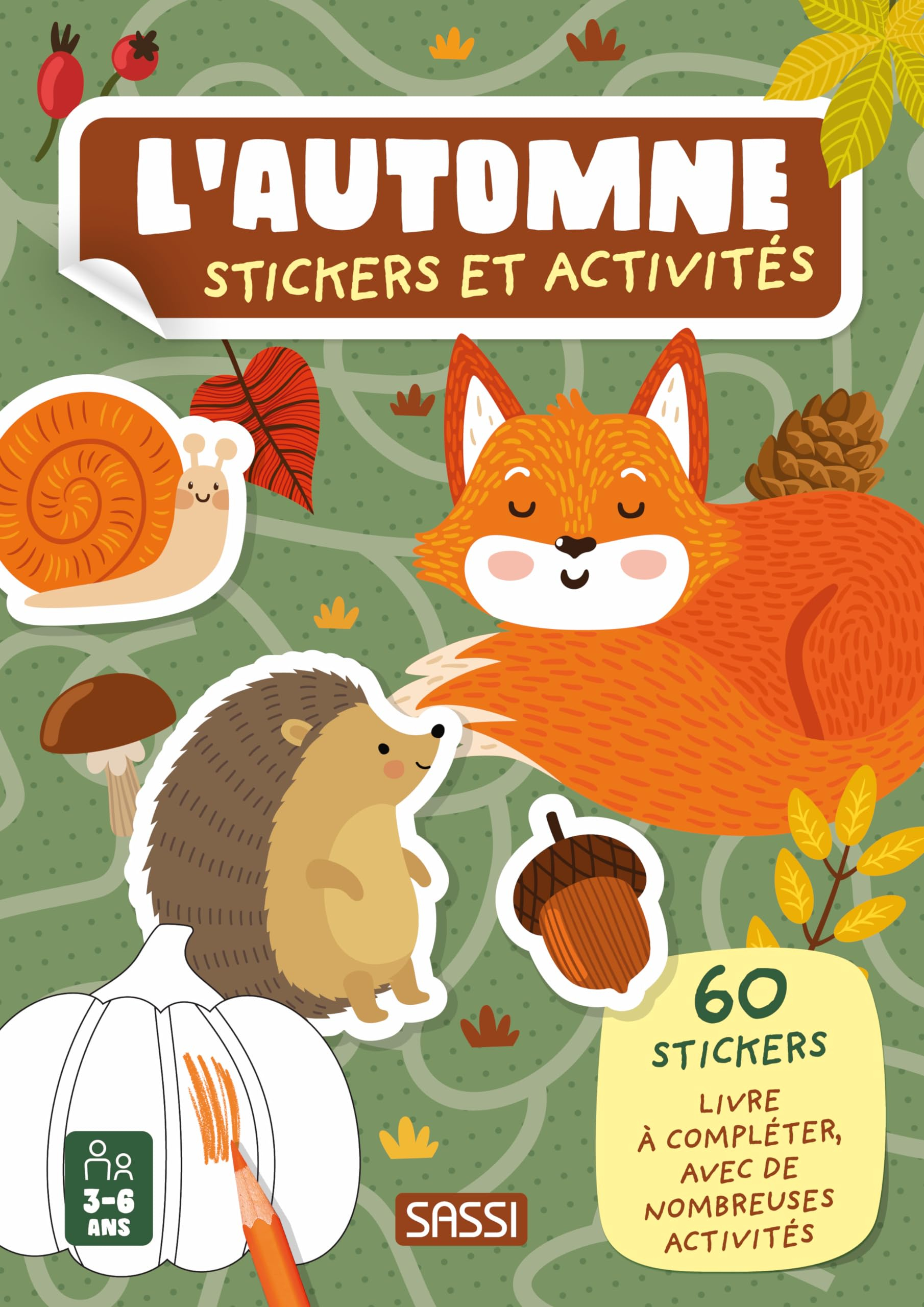 L'automne : stickers et activités : 60 stickers, livre à compléter, avec de nombreuses activités