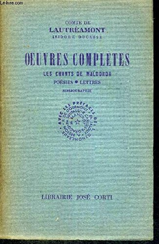 oeuvres complètes -les chants de maldoror