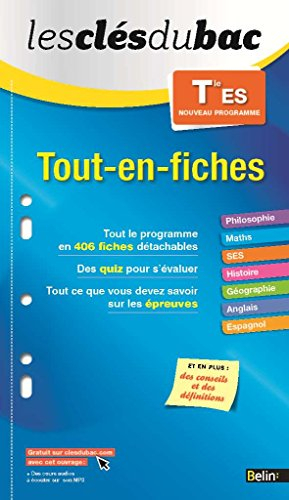 Tout-en-fiches, terminale ES : nouveau programme