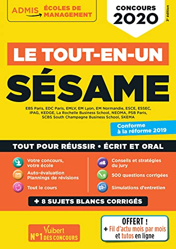 Sésame : Essec Global BBA, Kedge International BBA Marseille, Cesem Neoma... : le tout-en-un, concou