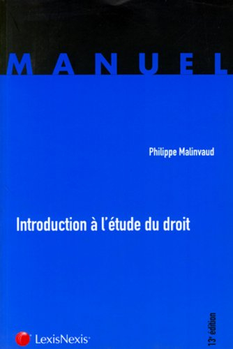 Introduction à l'étude du droit