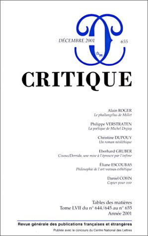 Critique, n° 655
