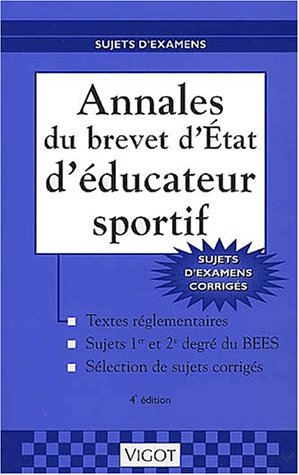Annales du brevet d'Etat d'éducateur sportif