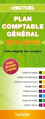 Plan comptable général : 2011-2012 : liste intégrale des comptes