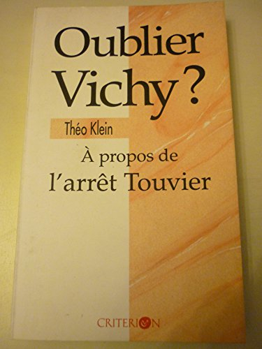 Oublier Vichy : à propos de l'arrêt Touvier