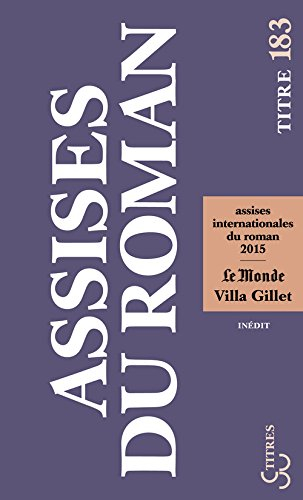 Les assises internationales du roman 2015