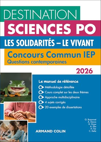 Concours commun IEP : questions contemporaines 2026 : les solidarités, le vivant
