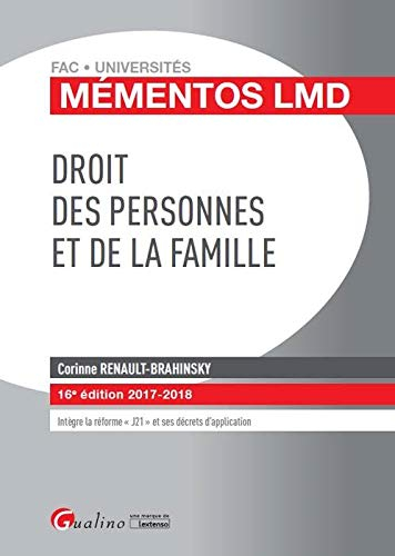 Droit des personnes et de la famille : 2017-2018