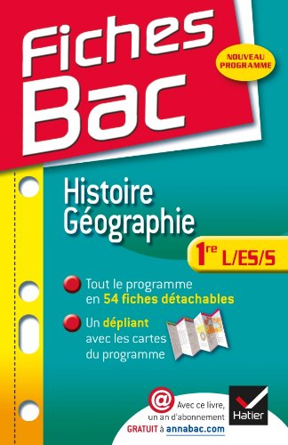 Histoire géographie 1re L, ES, S : nouveau programme