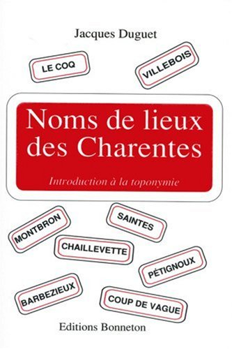 Noms de lieux des Charentes