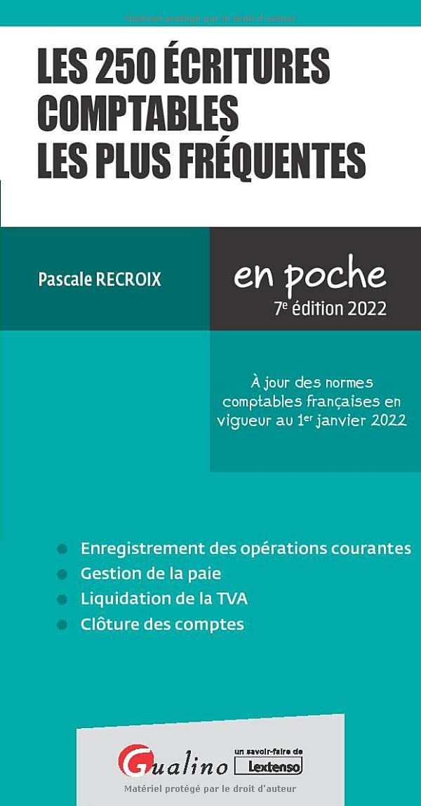 Les 250 écritures comptables les plus fréquentes