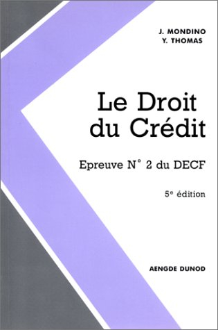decf epreuve n, 2 le droit du credit. 5ème édition