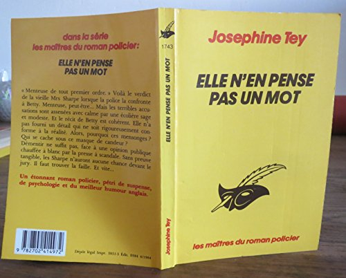 Elle n'en pense pas un mot