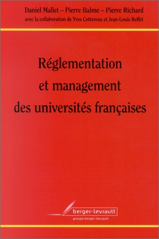 Règlementation et management des universités françaises