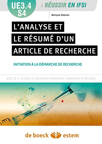 L'analyse et le résumé d'un article de recherche, UE 3.4, semestre 4 : initiation à la démarche de r